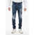 DSQUARED2 Twinphony Dark-Washed Cool Guy Denims With Paint Motif Blue