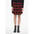 Woolrich Stretch Wool Miniskirt With Fringed Detail Black