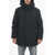 Woolrich Solid Color Cleveland Down Jacket With Hood And Hidden Closu Midnight Blue