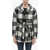 Woolrich Archive Double-Breasted Plaid Check Coat Black & White