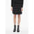 Woolrich Stretch Wool Miniskirt With Fringed Detail Black