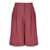 Alberta Ferretti Pink Satin Knee Shorts In Silk Blend Woman PINK