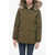 Woolrich Down Jacket Gleeley With Removable Fur Green