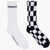 Converse Two-Tone 2 Pair Sock Set Black & White