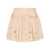 Self-Portrait Self-Portrait Mini Skirt In Viscose And Linen With Crystal Appliqués Beige