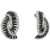 Alessandra Rich Braided Earrings BLACK-SILVER