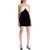 Alessandra Rich Velvet Mini Dress With Bow Accent BLACK