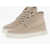 Maison Margiela Mm22 Canvas High-Top Sneakers With Rubber Sole Beige