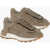 Maison Margiela Mm22 Lace-Up Sneakers With Fringed Detail Brown