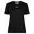 MSGM Msgm Cotton T-Shirt With Front Printed Logo Black