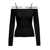 JACQUEMUS 'Sierra' Black Long-Sleeve Top With Logo Detail In Jersey Woman Black