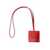 JACQUEMUS 'Le Porte Cle Bagage' Red Key-Chain With Logo Lettering In Smooth Leather Man RED