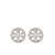 Tory Burch Silver Brass Earrings With Logo GREY