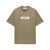 MSGM Msgm Cotton T-Shirt With Printed Logo GREEN