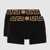 Versace Versace Pack Of 2 Stretch Cotton Boxer Shorts With Greek Motif NERO E ORO
