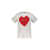 Comme des Garçons Comme Des Garçons Play White T-Shirt With Printed Red Heart Clothing WHITE