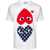 Comme des Garçons Comme Des Garçons Play Polka Dot With Upside Down Heart T-Shirt WHITE