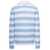 DRÔLE DE MONSIEUR Light Blue And White Striped Polo Shirt With Logo Embroidery In Cotton Man BLUE