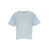 A.P.C. Light-Blue Round Neck T-Shirt With Printed Logo In Cotton Woman BLUE