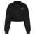 adidas by Stella McCartney Adidas By Stella McCartney Logo Organic Cotton Cropped Hoodie Black