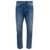 Icon Denim 'Kanye' Blue 5-Pocket Jeans With Logo Patch In Cotton Denim Man BLUE