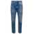 Icon Denim 'Kanye' Blue Five-Pocket Jeans With Logo Patch In Cotton Denim Man BLUE