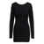 ROTATE Birger Christensen Black Mini Fitted Dress With Cut-Out Details On The Back In Viscose Woman Rotate Black