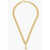 Marcelo Burlon Golden Effect Chain Necklace With Pendant Gold