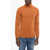 IRISH CRONE Turtleneck Virgin Wool Sweater Orange