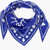 Marcelo Burlon Paisley Patterned Triangle Scarf Blue