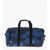 Off-White Camouflage Motif Travel Duffle Bag Blue