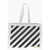 Off-White Leather Diag Hybrid Tote Bag With Removable Shoulder Strap Black & White