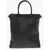 Off-White Textured Leather Tote Bag With Removable Shoulder Strap Black