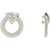 Alessandra Rich Circle Earrings With Crystals CRY-SILVER