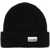 Ganni Beanie Hat With Logo Patch BLACK