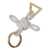 Bottega Veneta Bottega Veneta Triangle Leather Key Ring WHITE