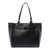 Tom Ford Black Tote Bag With T Detail In Hammered Leather Woman Black