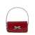 Self-Portrait Red Shoulder Bag With Crystal Bow Detail In Smooth Leather Woman RED