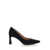 POLLINI Black Pumps With Geometric Heel In Suede Woman Black