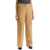 Ganni Checked Canvas Trousers For Men TIGER'S EYE