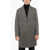 Neil Barrett Herringbone Motif Virgin Wool Coat Black & White