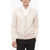 Neil Barrett V-Neck Slim Fit Wool Cardigan Beige