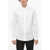 Neil Barrett Slim Fit Cut Out Bolt Shirt With Hidden Buttoning White