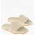 AMBUSH Solid Color Leather Slides Beige