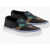 Marcelo Burlon Canvas Slip On Sneakers With Iconic Print Black