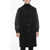 Neil Barrett Wool Coat With Nylon Sleeves Black