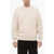 Neil Barrett Wool Blend Crew-Neck Sweater With Cut-Out Detail Beige