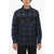 Neil Barrett Checked Nylon Overshirt With Double Breast Pocket Blue