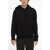 Neil Barrett Easy Fit Hoodie With Velvet Thunderbolt Black