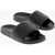 AMBUSH Solid Color Leather Slides Black